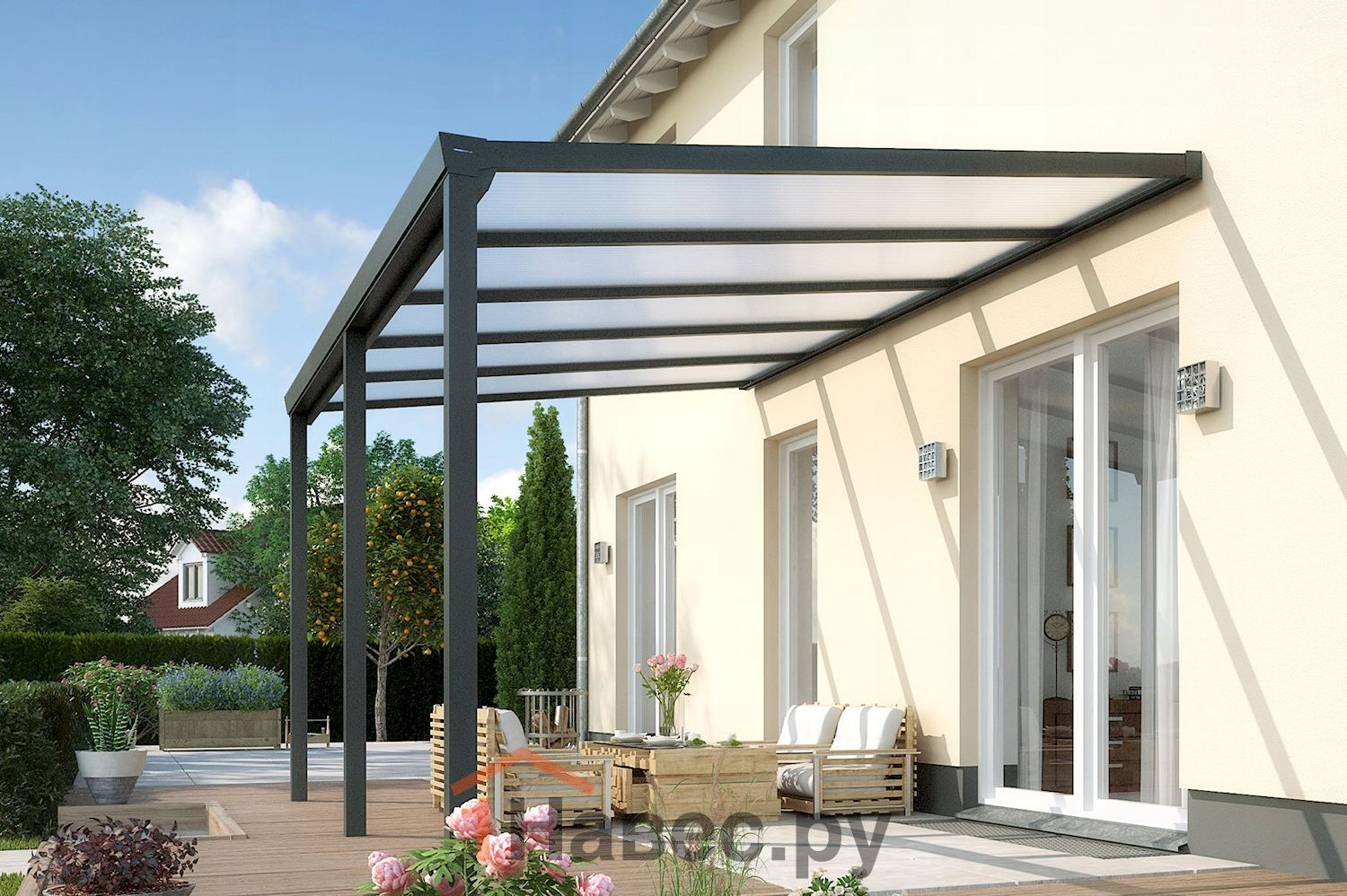 Навес из поликарбоната