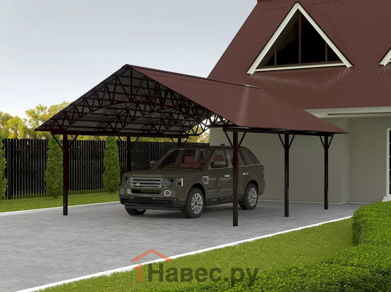 Навес из поликарбоната